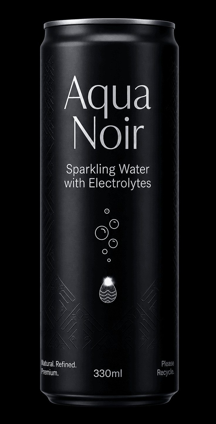 Aqua Noir — Sparkling Water with Electrolytes 330ml